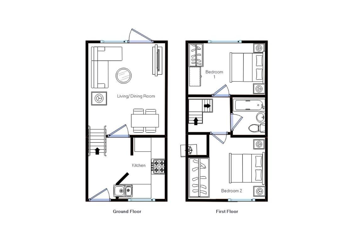 Modern 2 Bed House Sleeps 6 Southam Town Centre - Inspire Homes Ltd 外观 照片